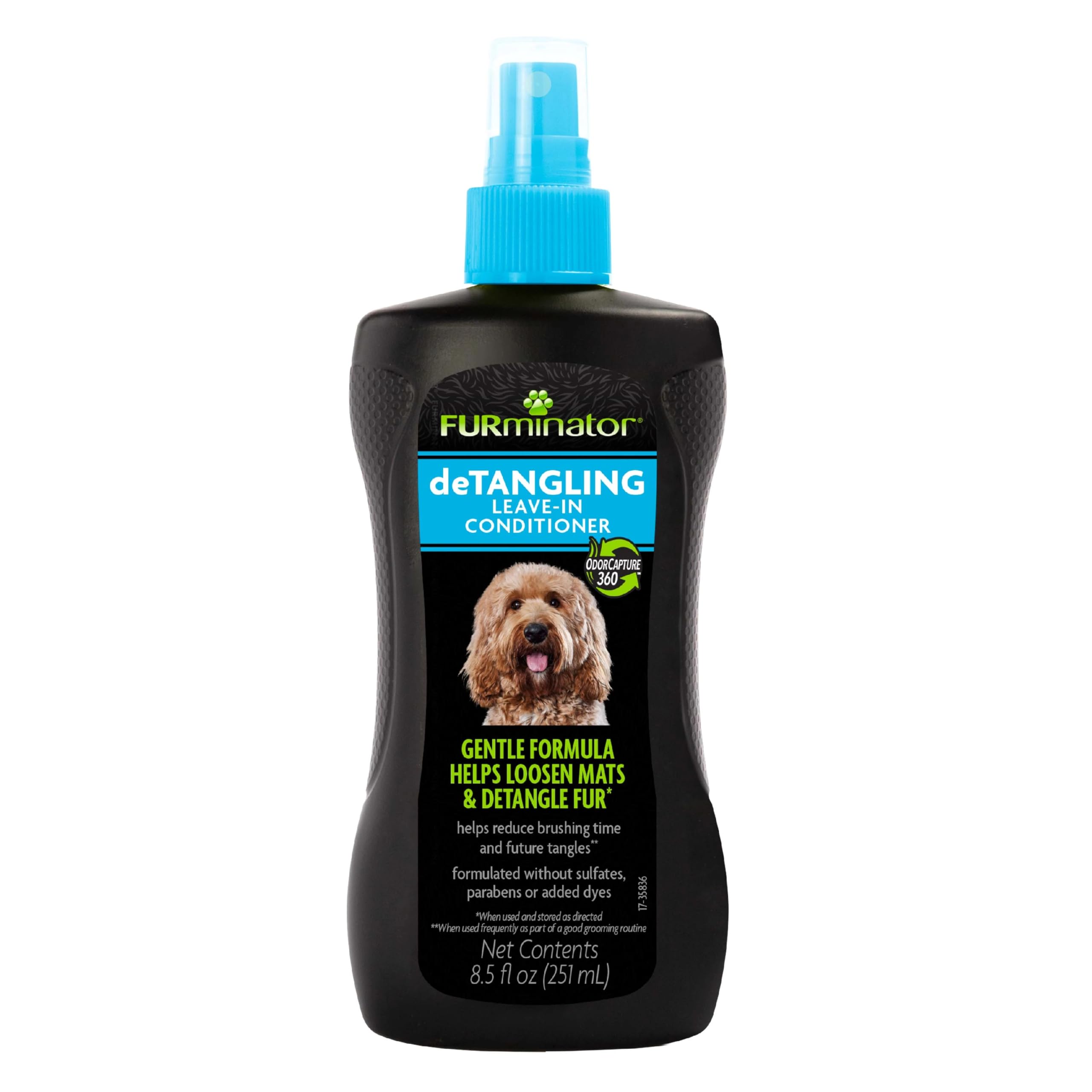 FURminator deTangling Leave-in Conditioner Spray, 8.5 Ounces, Lightly Scented, Gentle Ingredients Keep Coat and Skin Moisturized