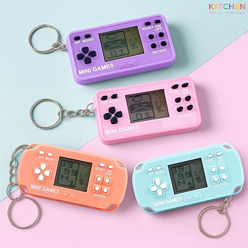 Miniatura 8 de KatchOn, Video Game Birthday Party Favors for Kid - Pack of 12, Mini Video Game Keychains for Kids 8-12, Classroom Prizes, Carnival Prizes for Kids,
