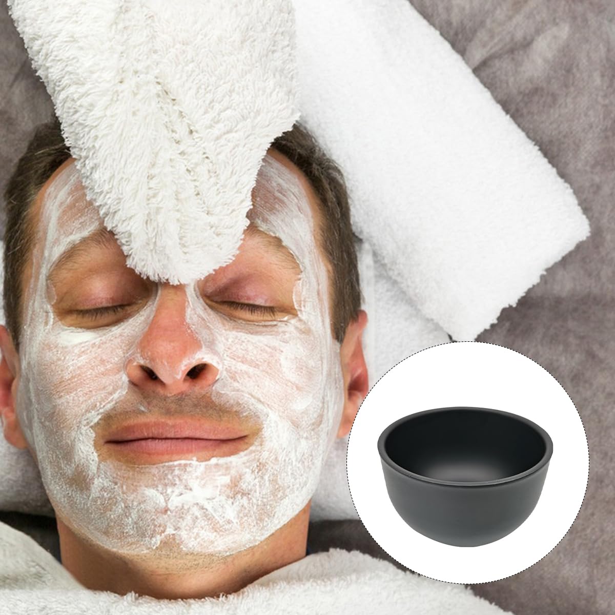 Kiuiom Cuenco para Crema Afeitar Acero Inoxidable,Tazón Espuma Afeitar,Bandeja de Espuma de Afeitar,Taza de Afeitar,para Afeitado Húmedo,Taza Jabón Afeitar Duradera para Hombres,Negra Calibre 81mm