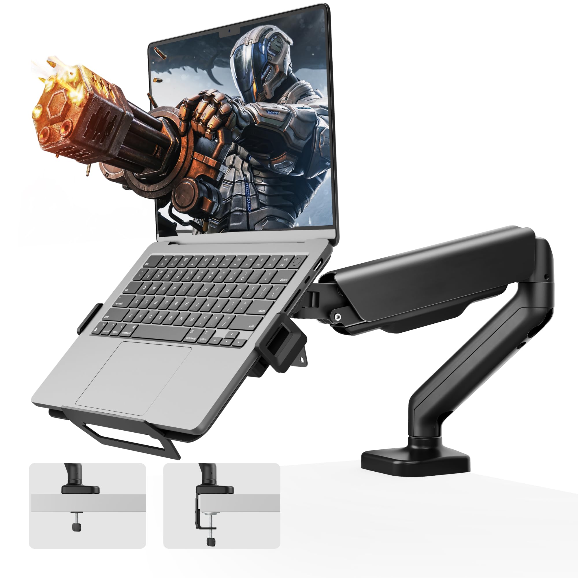 monTEK Single screen 18 inch laptop stand or 32 inch monitor stand