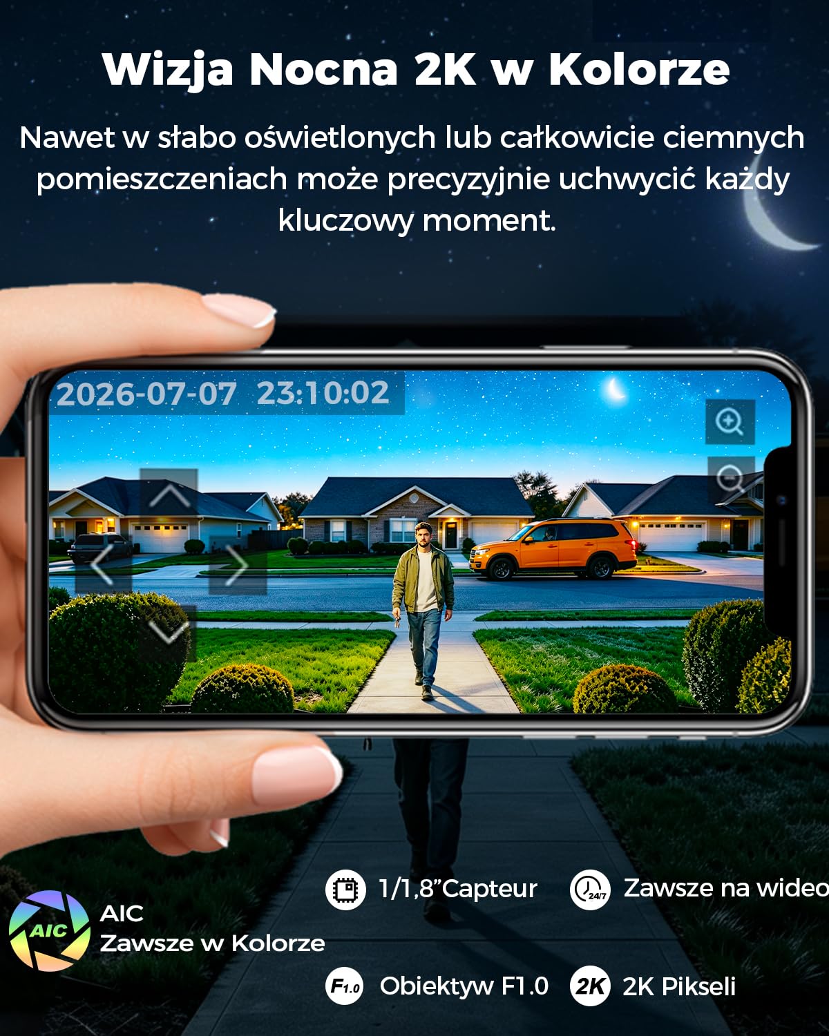 GENBOLT 2K Bezprzewodowa Solarna Kamera Monitoringu 4G LTE na Zewnątrz | AOV, bez WiFi, Nagrywanie 24/7, Przysłona F1.0, Wykrywanie AI Człowiek/Pojazd 90 Stóp