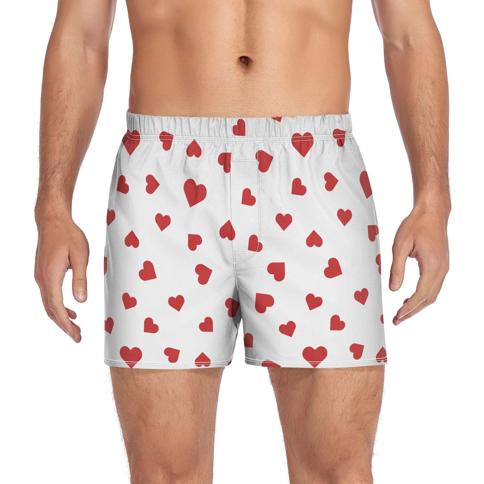 Men's Boxer Shorts Cotton Loose Underwear with Button Fly