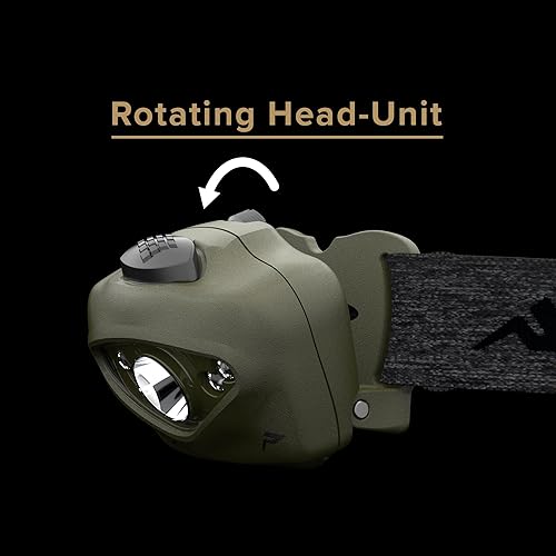 Miniatura 5 de Princeton Tec Vizz - Linterna frontal regulable de 550 lúmenes, resistencia al agua IPX7, accesorio esencial para exteriores para senderismo,