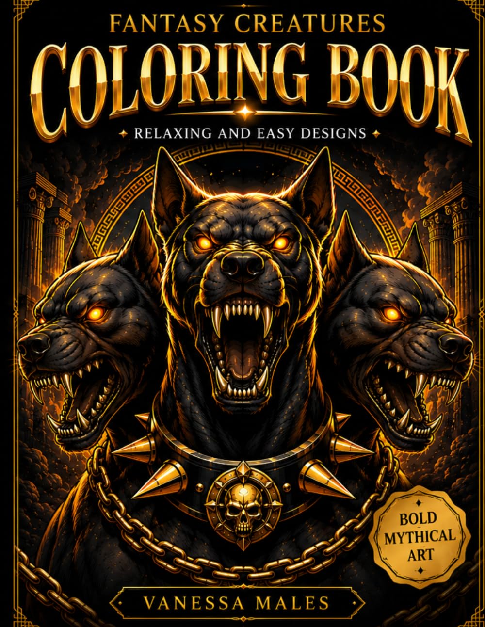 Fantasy Creatures Coloring Book: Bold and Easy Designs for Stress Relief, Relaxation and Mindfulness for Adults (Relax & Stress Relief Coloring Book Series)