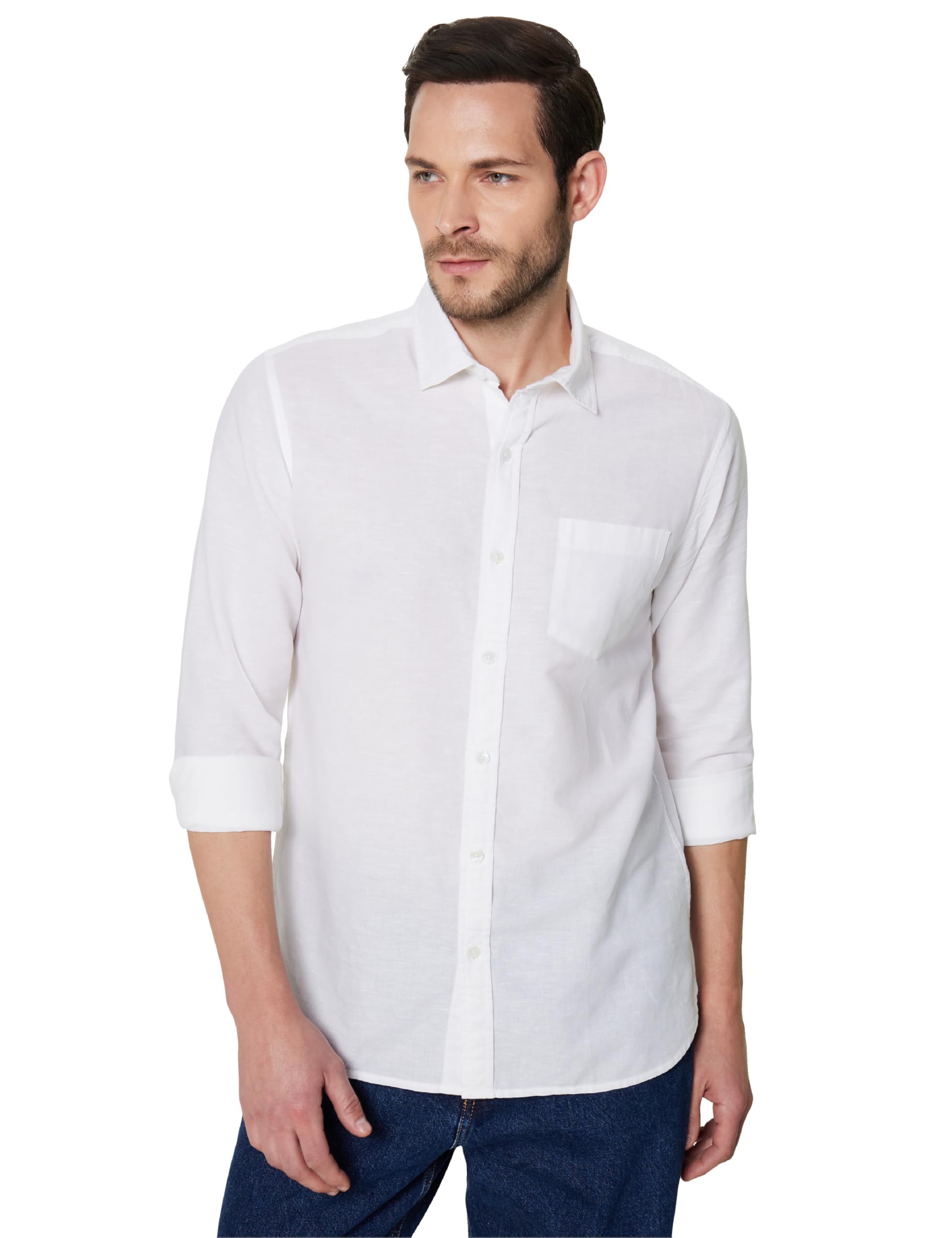 Men's Cotton Linen Casual Shirt - Regular Fit | Full Sleeve (Available in Plus Sizes)-image-28