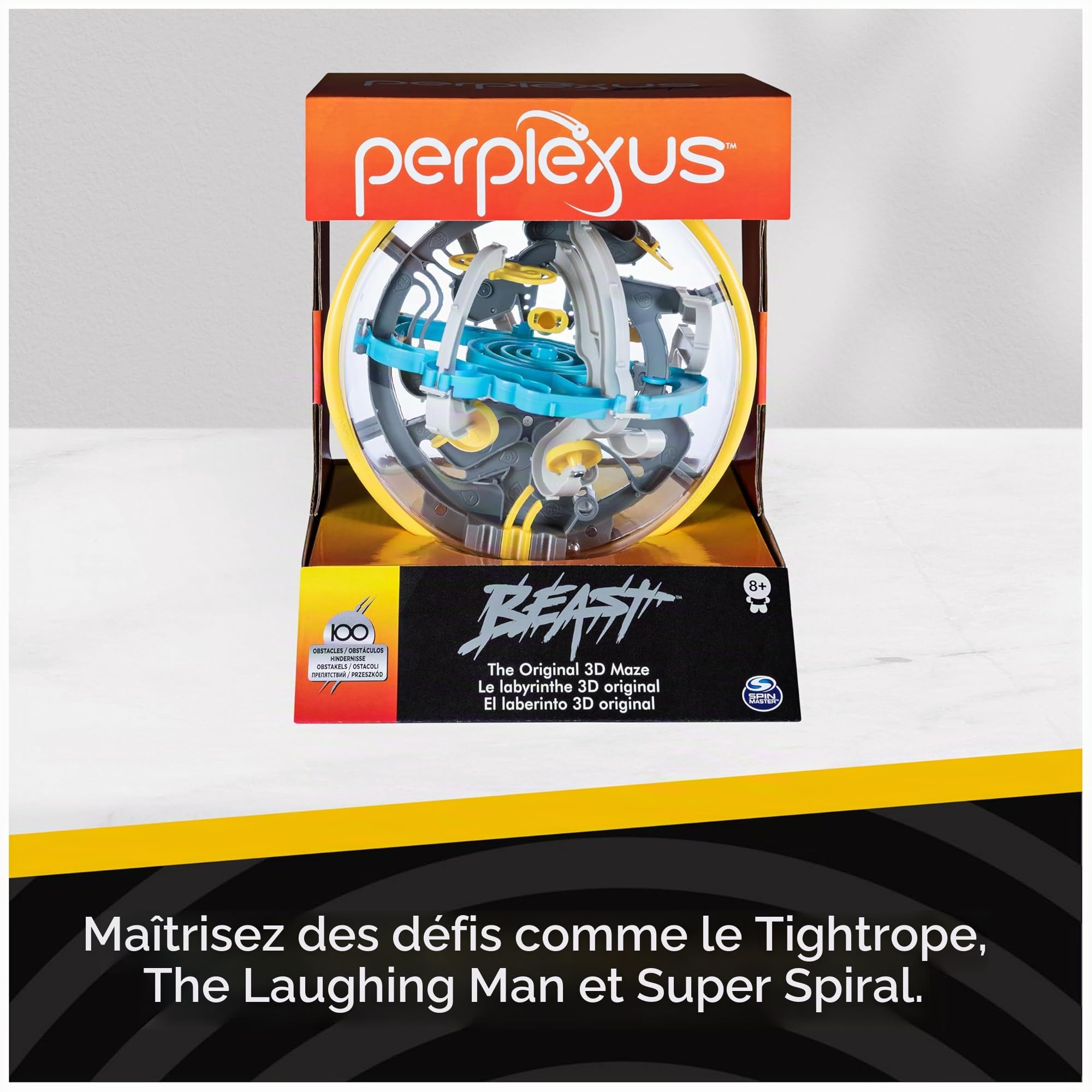 Large Cube Labyrinthe 3D – Perplexus Géant Avec Bille – Puzzle Cérébral Haute Difficulté – Jeu éducatif Et Interactif Pour Tous âges
