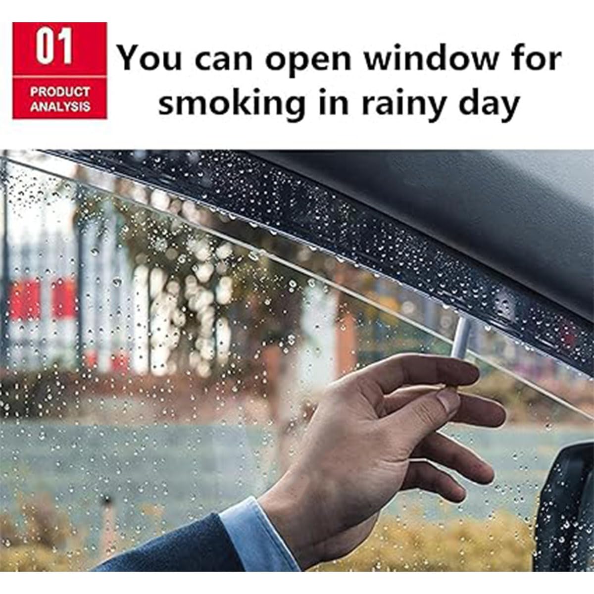 4X Windabweiser für Foton Tunland 7/9 Pickup MK1 2024+, Regen Sonnenschutz Auto Fenster-Visiere Autofenster Sonnenschutz Regenabweiser Deflektoren