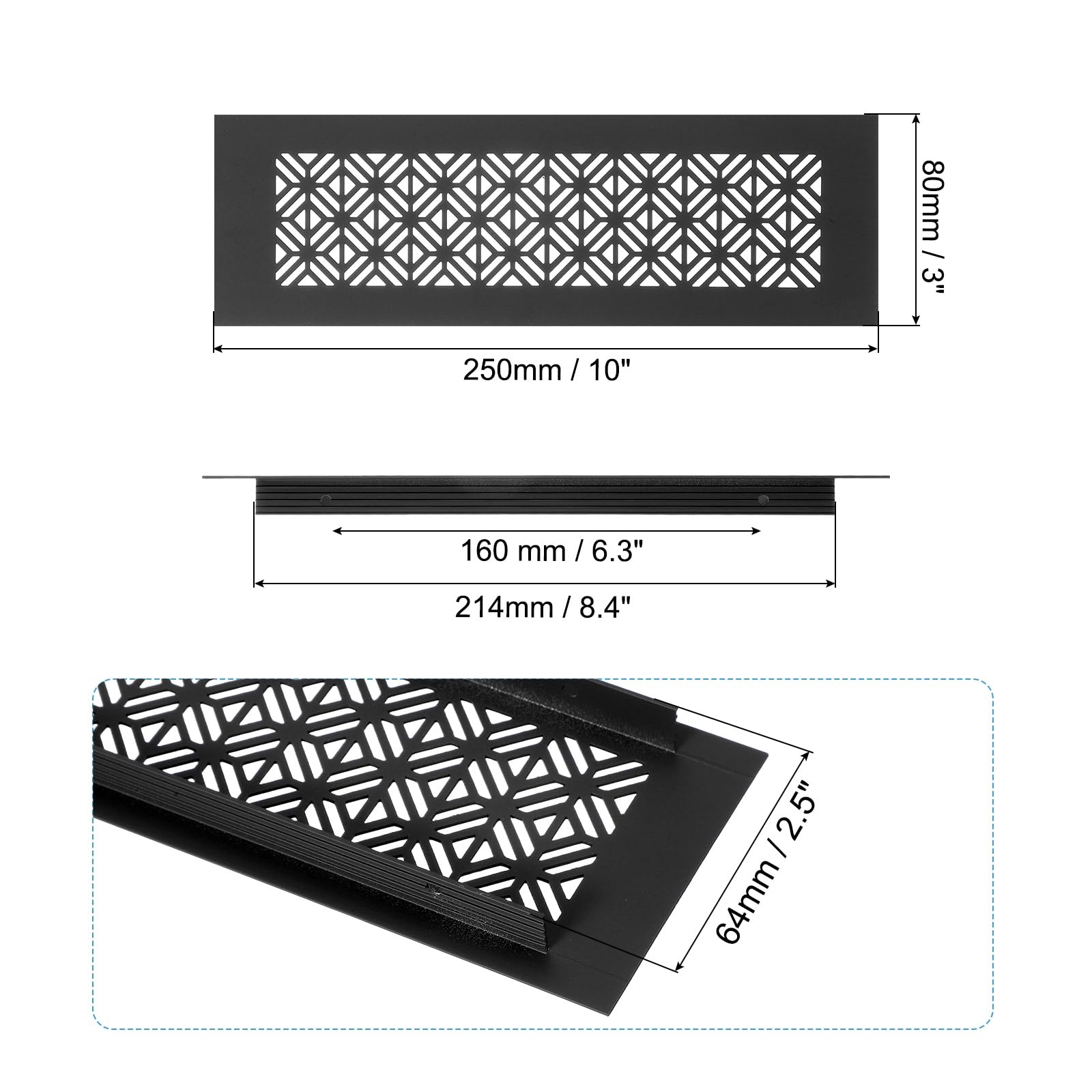 PATIKIL 10 x 3 Inch Door Air Vent Cover - Image 2