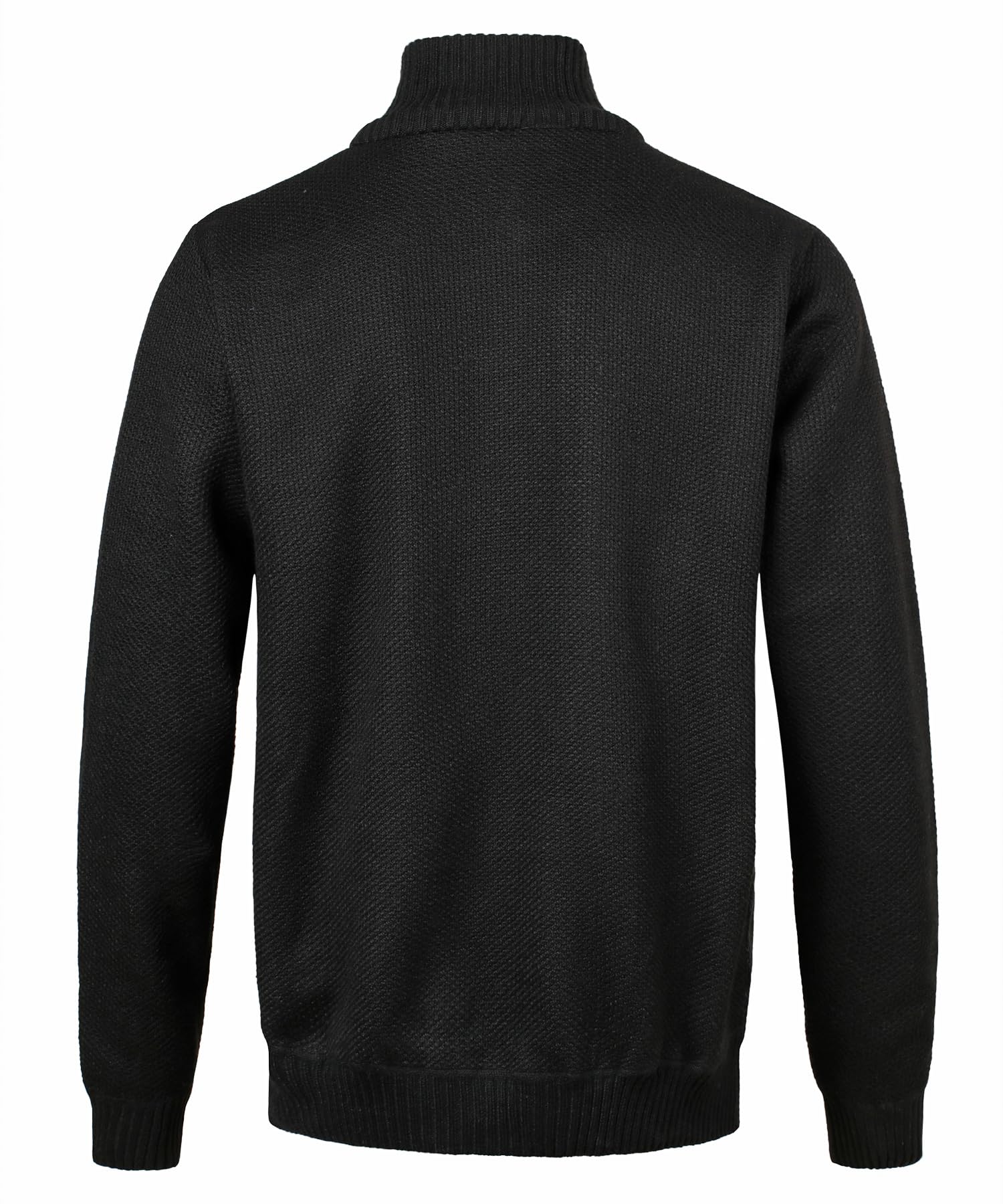 Cárdigan de Punto para Hombre Otoño Invierno Cálido Suéter con Forro Polar Cremallera y Bolsillos