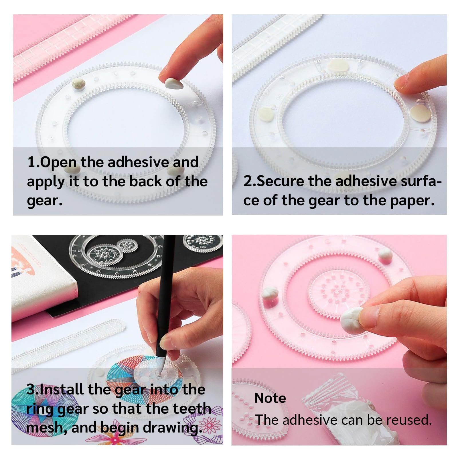 Wafuesh Deluxe Ensemble De Dessin Spirale 26 Pièces Pochoirs Créatifs Multifonctionnels