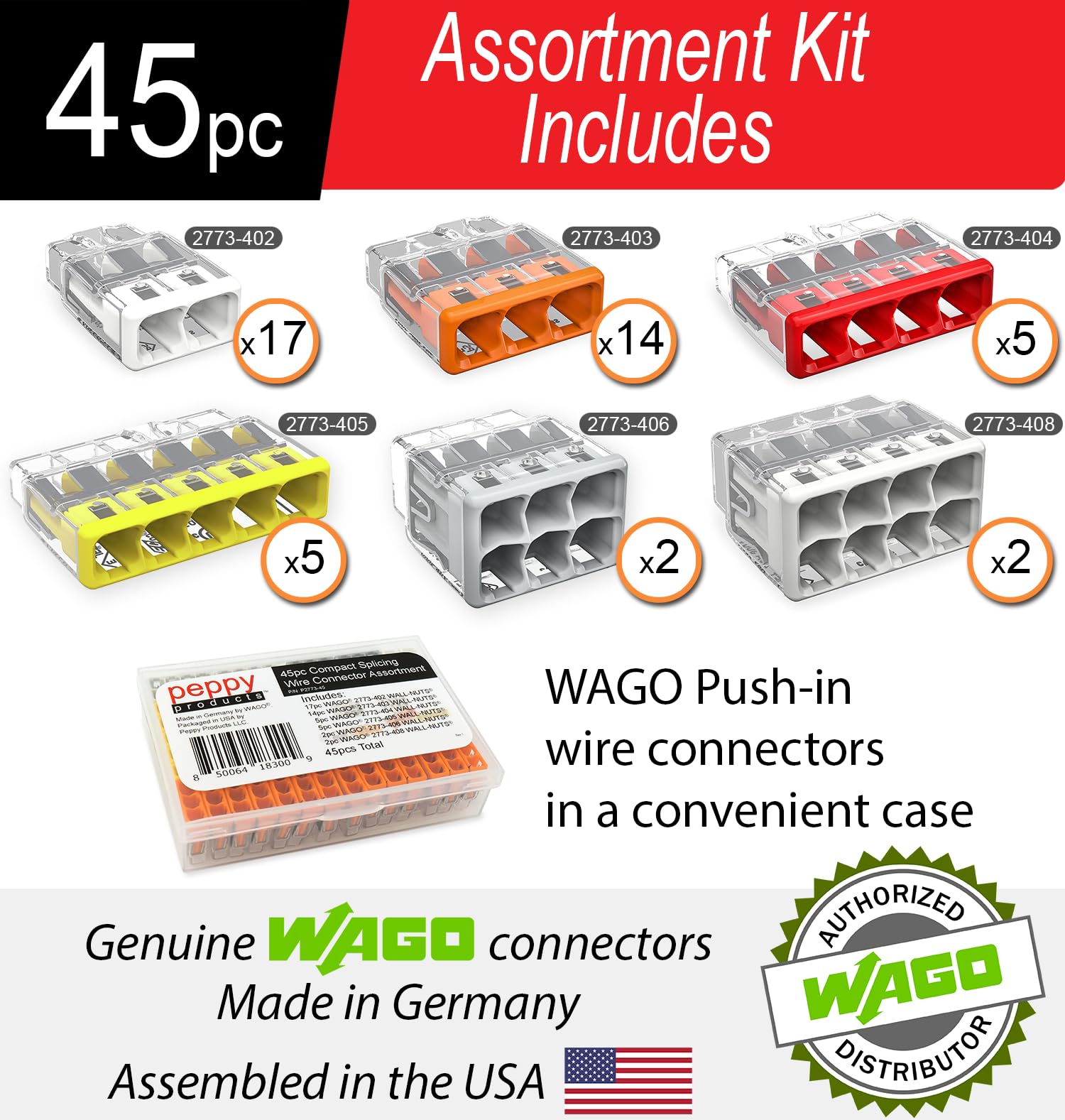 WAGO 2773 Wall Nuts - Fast Wire Connectors -2 WAGO 2773 Wall Nuts - Fast Wire Connectors -2