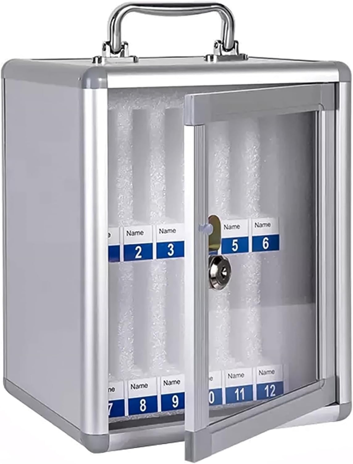 携帯電話ロッカー、携帯電話収納キャビネット、アルミニウム合金ポケットチャートストレージキャビネット、携帯電話用壁掛けロック付き、手で