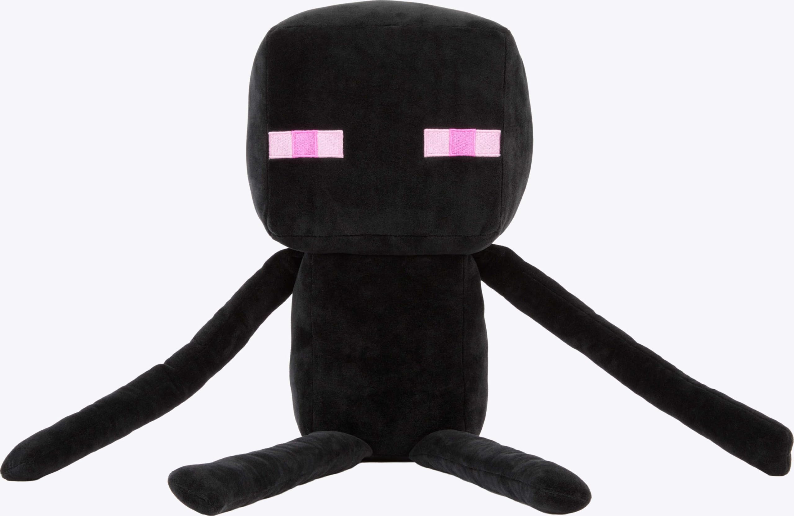 Mattel Minecraft - Peluche jumbo Enderman, muñeca suave coleccionable inspirada en el videojuego, coleccionable de 16 pulgadas