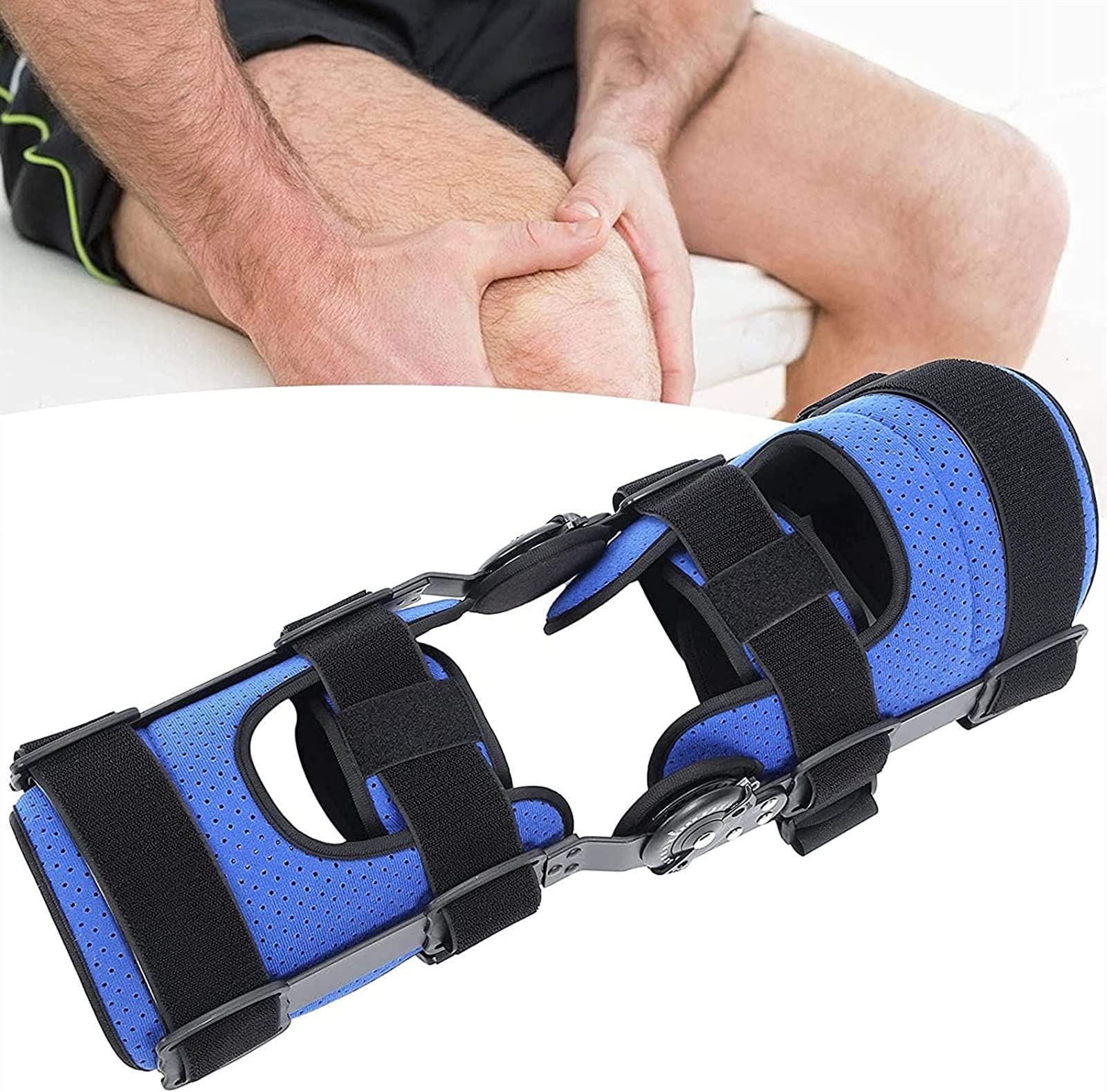 Opaska na kolano na zawiasach, regulowana stabilizator kolana na zapalenie stawów, Acl, Pcl, rozdarcie łąkotki, immobilizer ortezy kolana po operacji - stabilizator nóg dla mężczyzn i kobiet