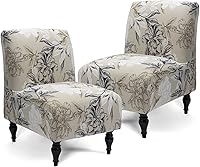 Vista 24 de Funda para silla sin brazos, elástica, de elastano, extraíble, jacquard, antideslizante, para silla de acento sin brazos, protector de muebles