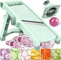 Mandolin Fatiador Profissional, Pode ser Cortado em 18 Formatos, Profissional Original Fatiador Cortador de Legumes Frutas em Inox