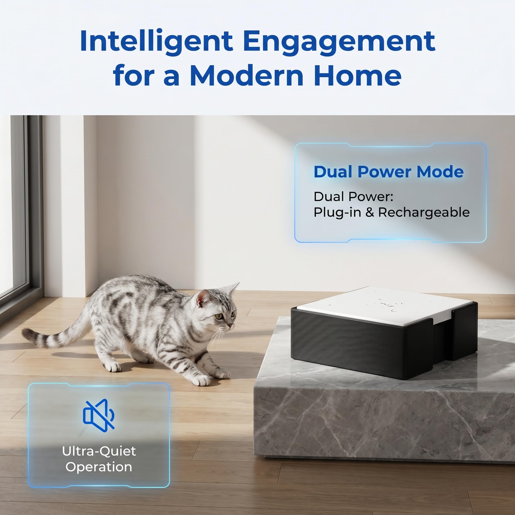 Jouet Interactif pour Chat avec Gouttes Deau Automatiques, Billes Deau Qui Coulent Automatiquement, Double Alimentation Silencieuse, pour Chats Et Chiens Dintérieur, Bureau, Détente, Maison Ou