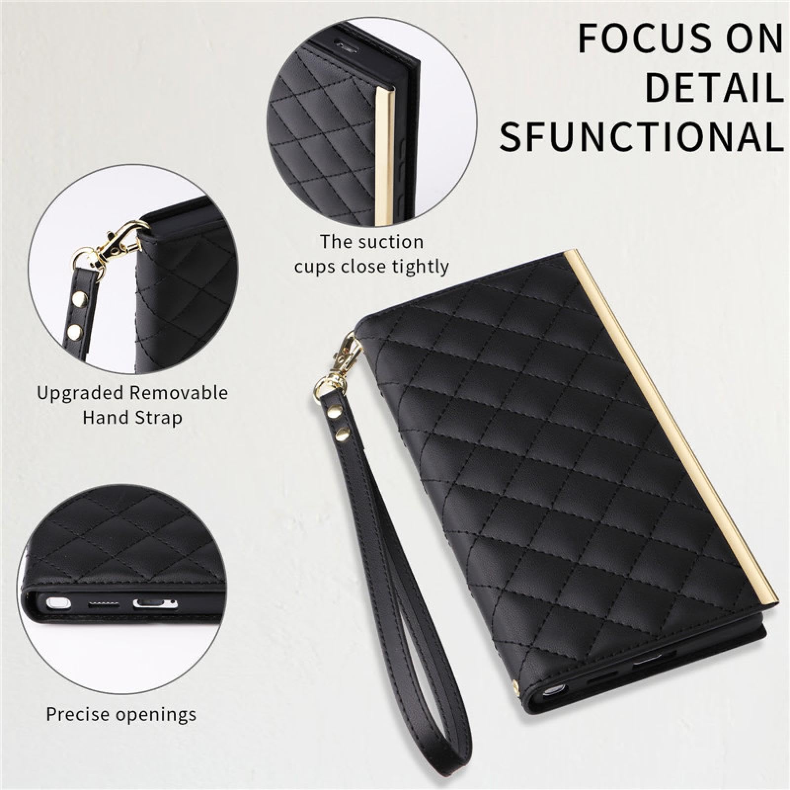 Do Samsung S22 Plus Portfel Skórzany Crossbody Etui na Telefon Karty Smycz Klapka Pokrowiec Torba (Do Samsung S22 Plus/Czerwony)