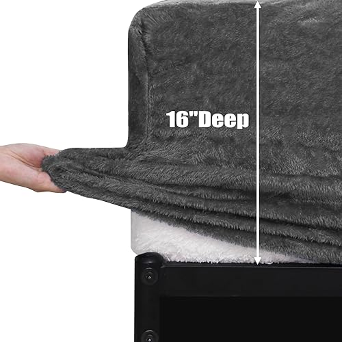 Miniatura 5 de Marquess Sábana bajera de vellón ultrasuave y acogedora con bolsillos extra profundos, calidez acogedora de felpa, 1 sábana bajera de forro polar