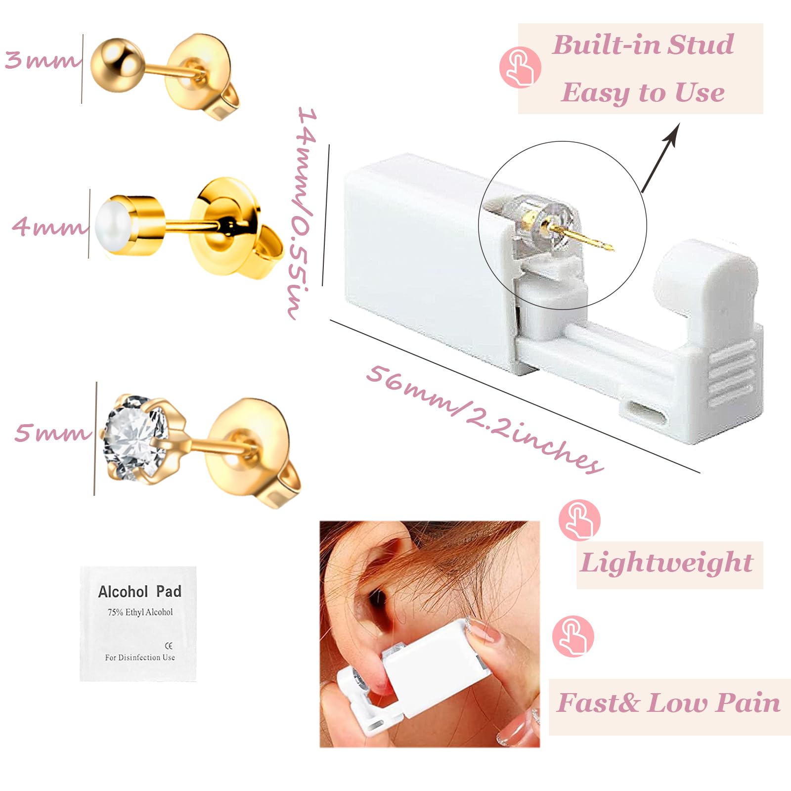 AAProTools Body Piercing Instruments Kit Of 7 Pcs Tools Penington Forceps DS-1594