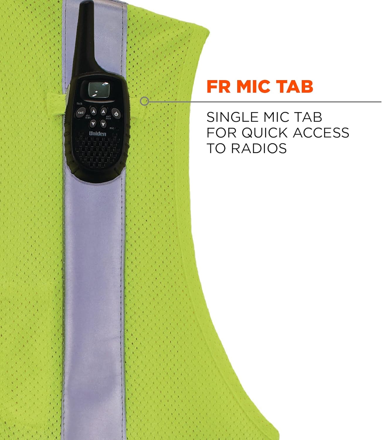 Ergodyne unisex adult Vest, Mesh, Tape, Class 2 Flame Resistant Safety Vest High Visibility Modacrylic Breathable Mesh FR Reflective Tape Type R , Lime, Large-X-Large