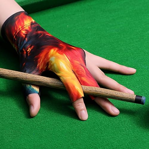 Miniatura 6 de Guantes de billar profesionales, guantes de piscina con acolchado antideslizante para un agarre seguro y un movimiento suave