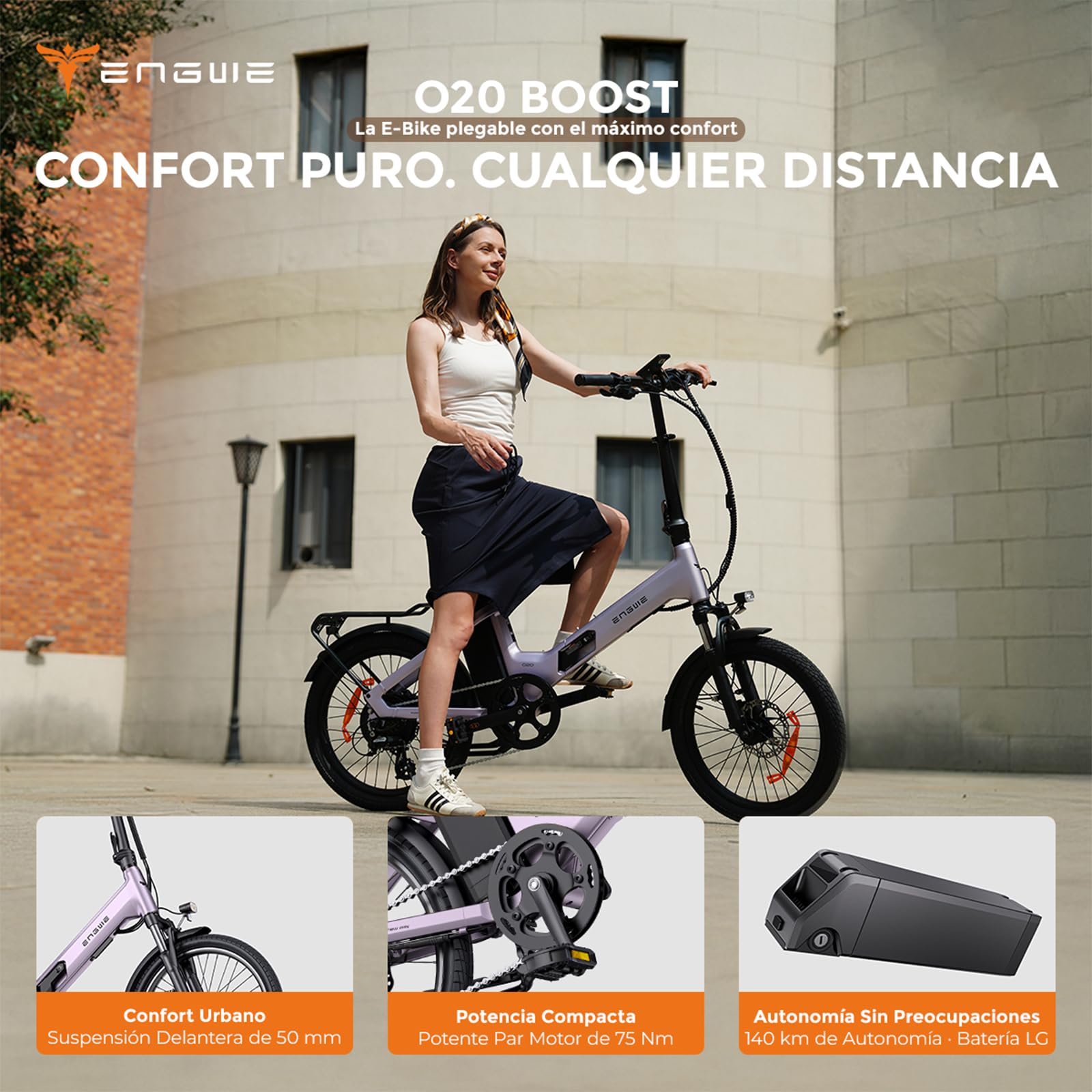 ENGWE O20 Boost Bicicleta Eléctrica Plegable