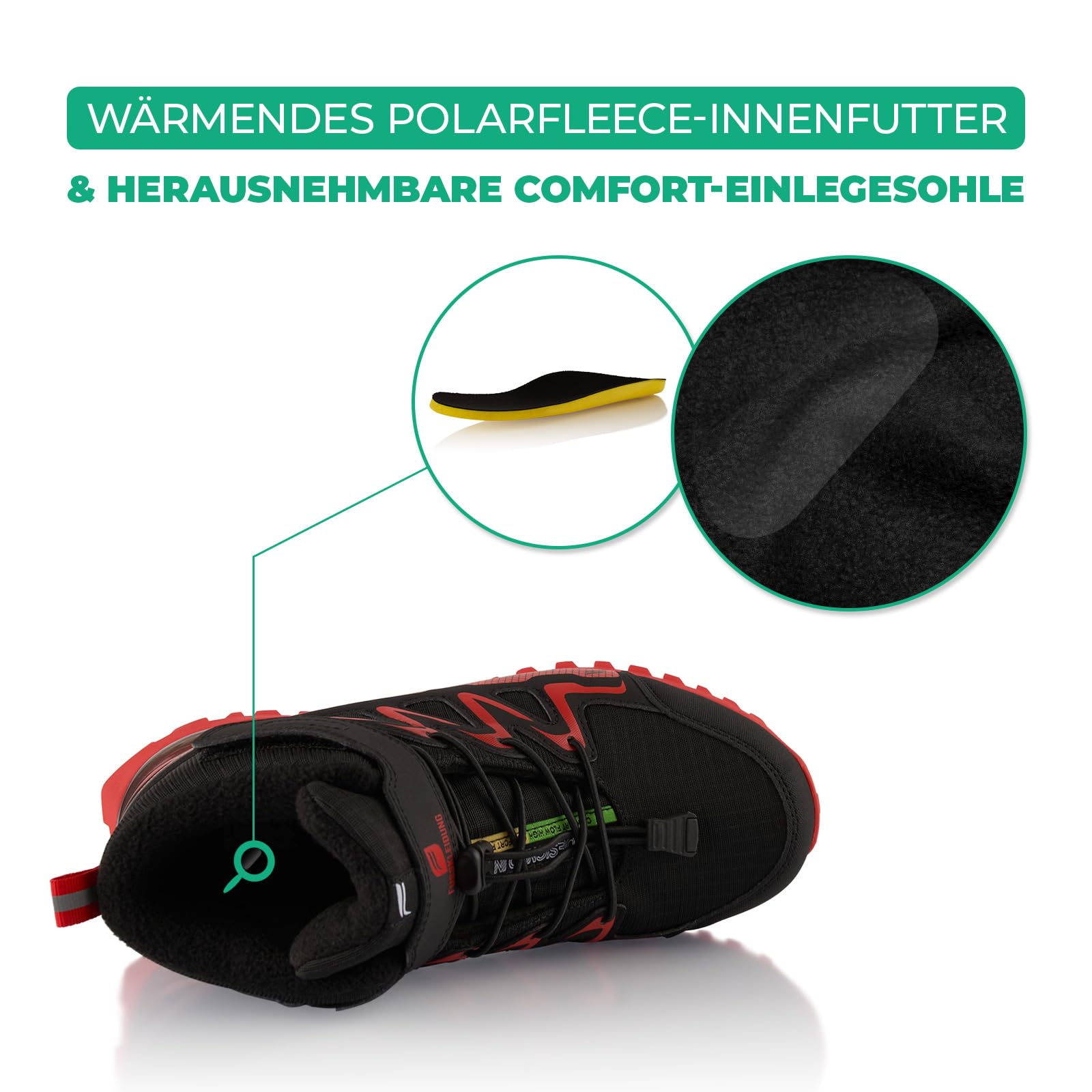 Fusskleidung Damen Herren Winterstiefel Wasserdicht Gefütterte Wanderschuhe