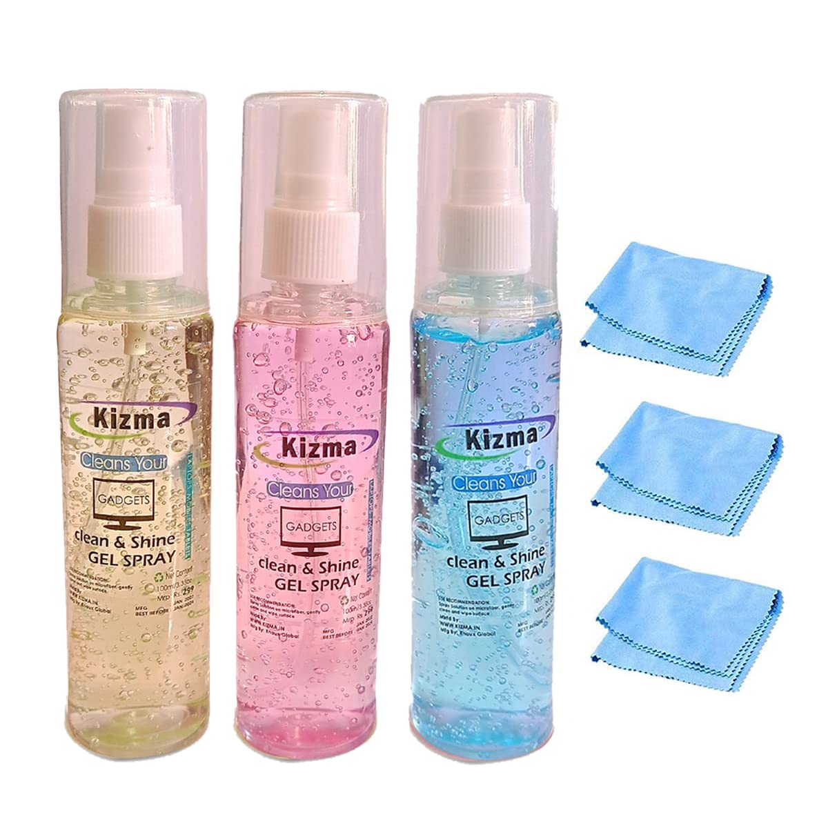 Admiz Cleaner Fluid Gel LCD Cleaning Kit, Liquid Solution with Cloth to Clean Mobile/Laptop Screen Pack of 3 (B0856Z4S6T) Amazon Price History, Amazon Price Tracker