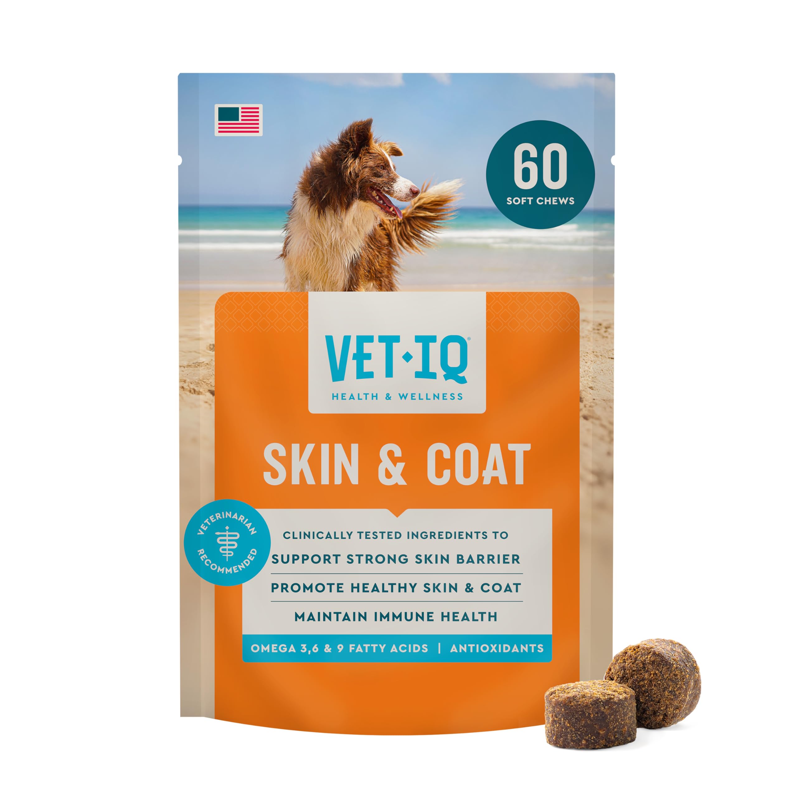 VetIQ Skin and Coat Supplement for Dogs