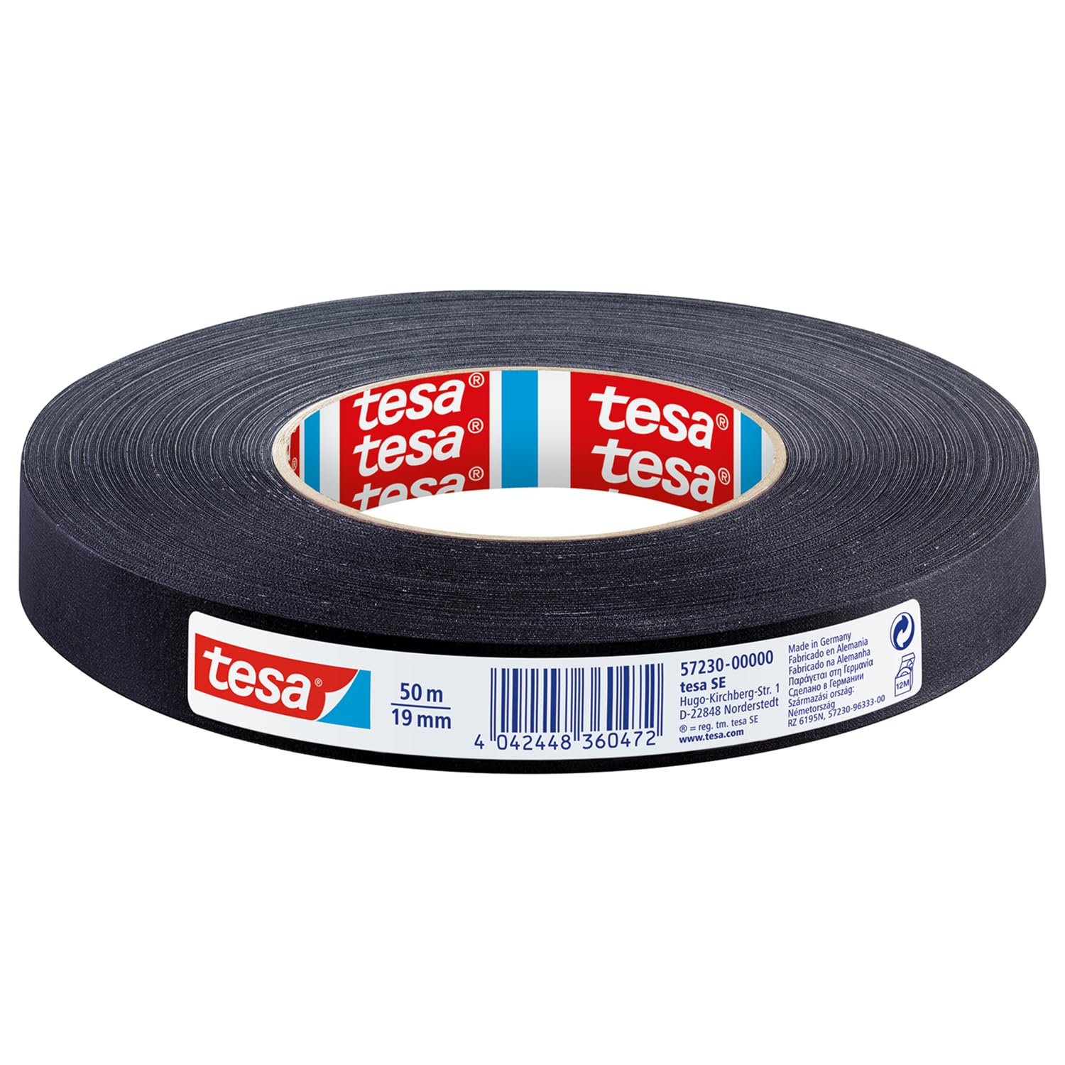 Ruban tissu noir ideal pour regrouper les cables de salon et de bureau
