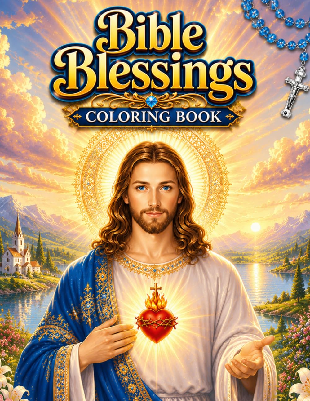 Bible Blessings Coloring Book: Jesus Quote Coloring Pages Featuring Scripture Sayings, Holy Words, Peaceful Faith Art for Adults and Teens to Unwind & Enjoy
