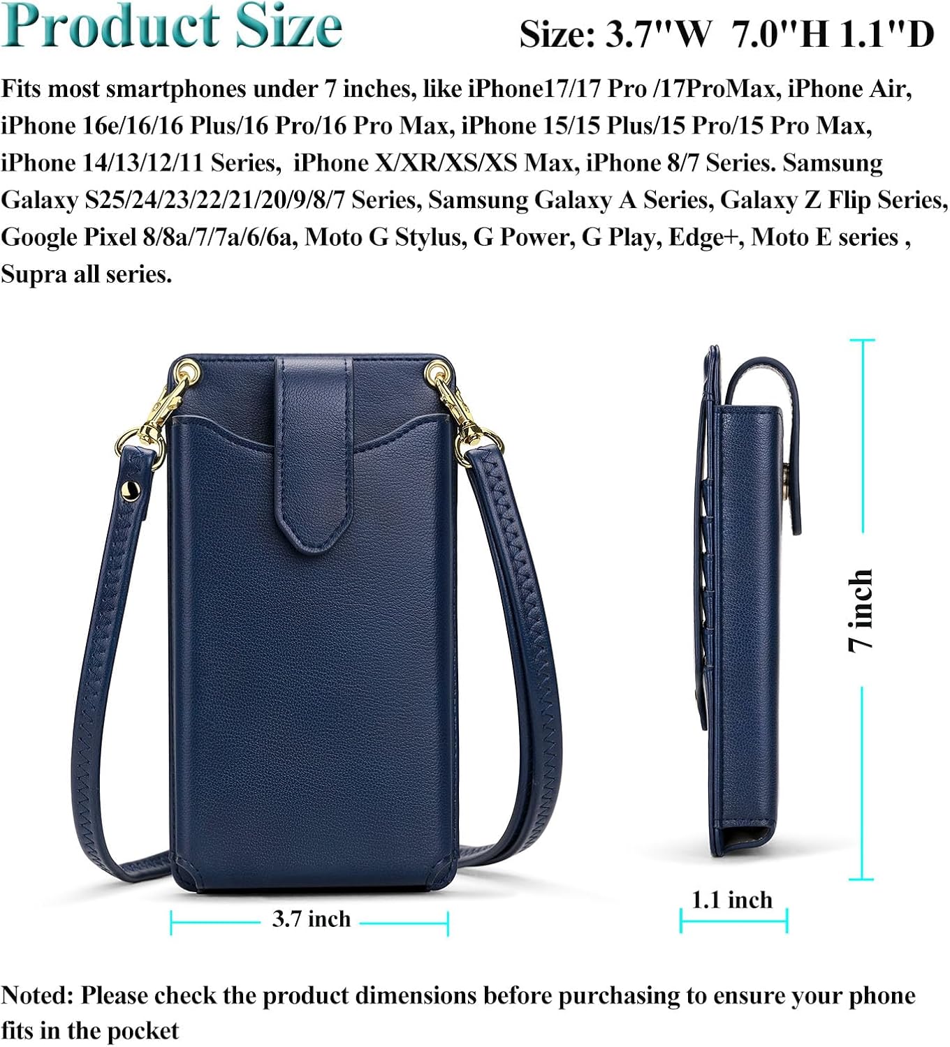 Peacocktion Small Crossbody Cell Phone Purse for Women, Lightweight Mini Small Crossbody Bags for Women with Card Slots - Image 5