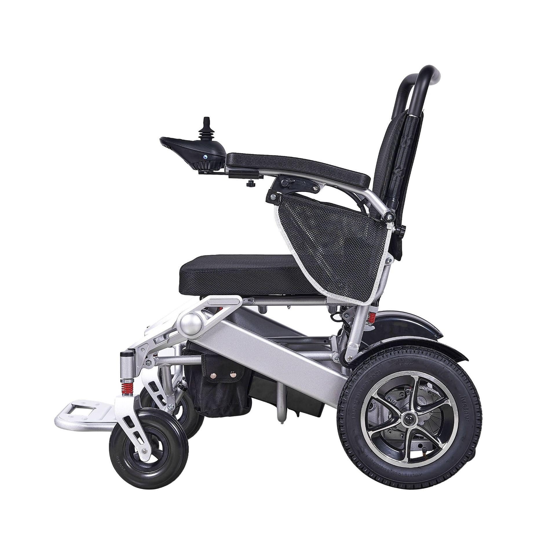 Silla de ruedas eléctrica, motorizada todo terreno, ligera, plegable para viajes y uso diario, ideal para personas mayores
