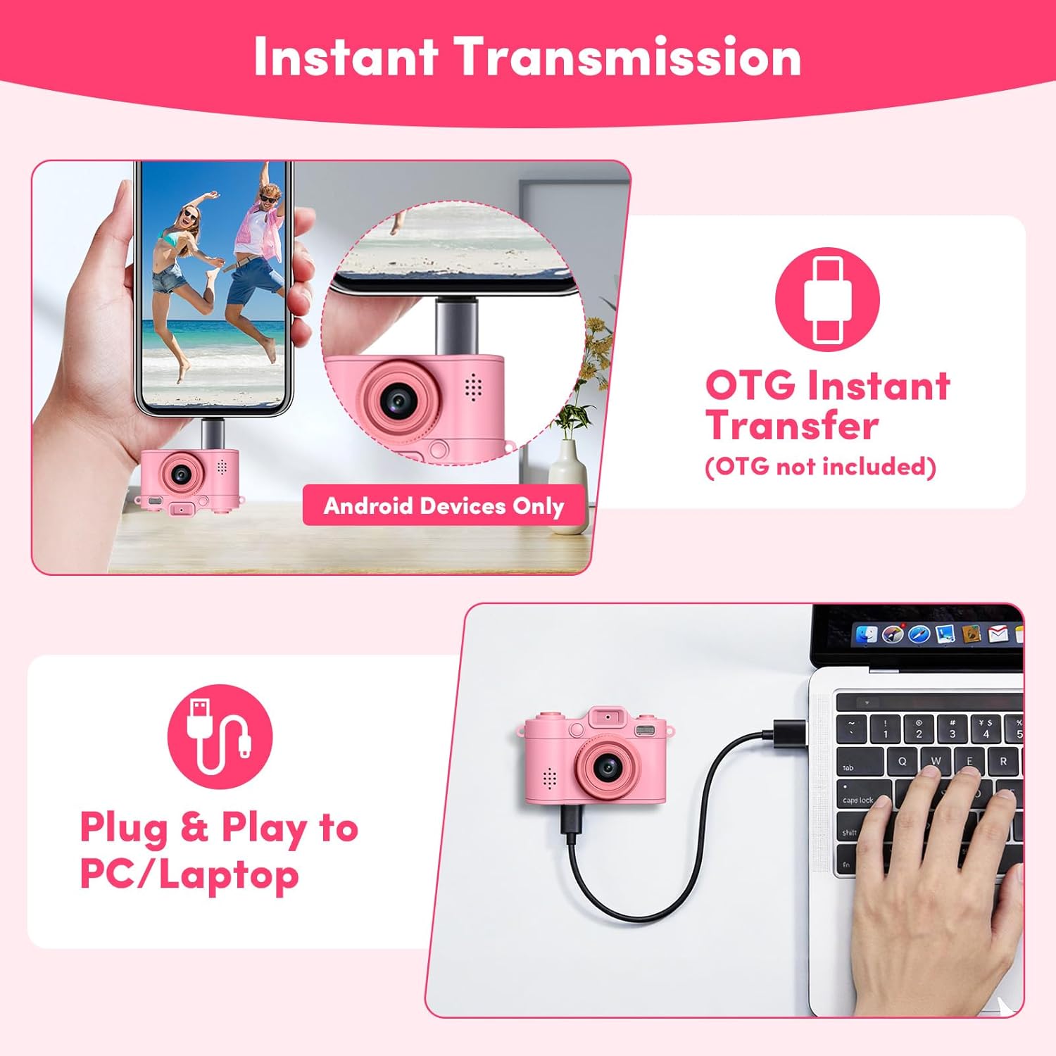 Mini Camera Keychain Instant Digital, 1080P Mini Digital Camcorder with 32G, Tiny Pocket Camera for Travel Vlog Fun Recording, Long Battery Life Gadget, Christmas Birthday Gift for Kids Teens