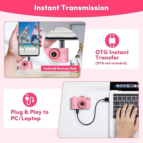 Vista 7 de Mini Camera Keychain Instant Digital, 1080P Mini Digital Camcorder with 32G, Tiny Pocket Camera for Travel Vlog Fun Recording, Long