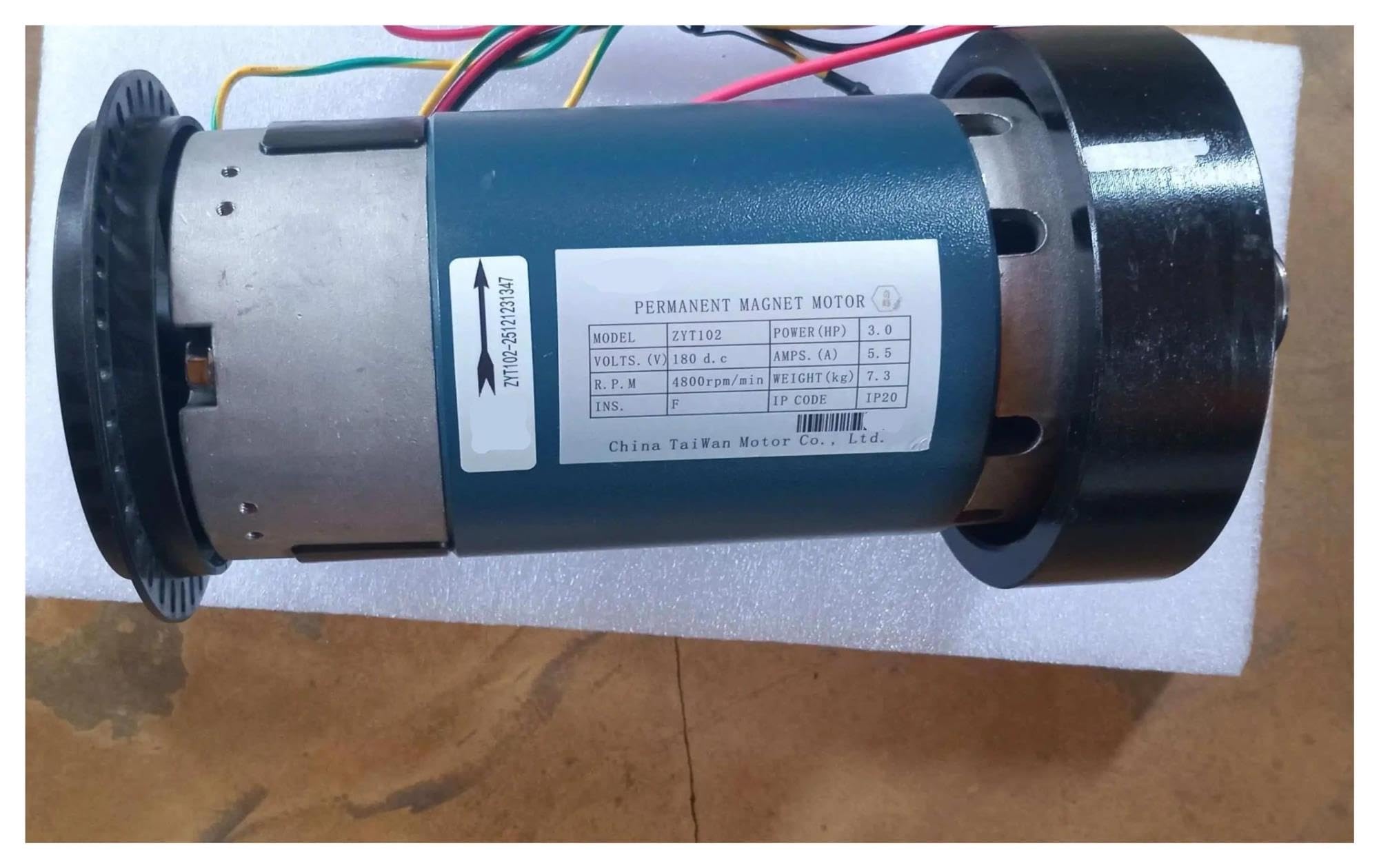 Motor CC ZYT102 De 3,0 HP, 180 V CC, 4800 Rpm, 5,5 A