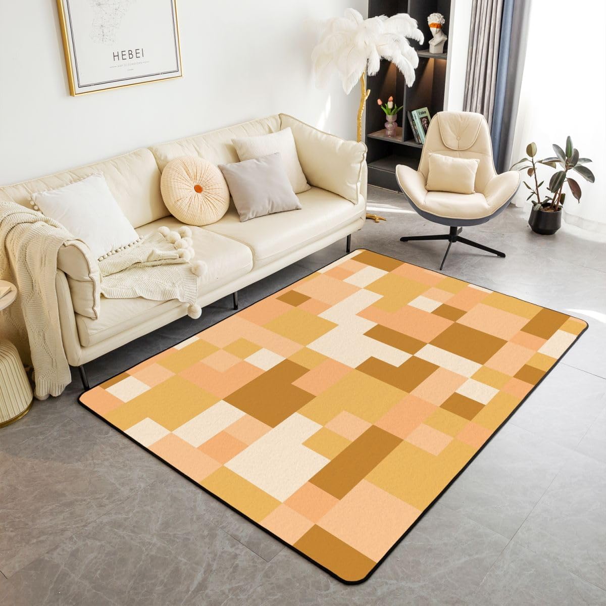 Camouflage Mallard Duck Area Rug 3x5 for Boys Teens Adults Camo Hunting Living Room Rugs for Bedroom Decor Carpet Rustic Camping Cabin Indoor Floor Mat Soft Non-Slip,Country Farmhouse