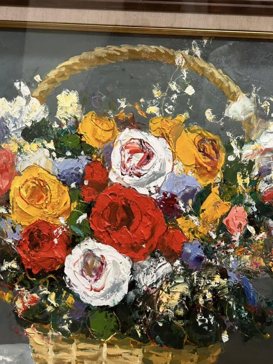 【希少】斎藤要 油絵 ばら 額付き 油彩画 絵画 ae11073a01b0253b04eff1d2695c9f