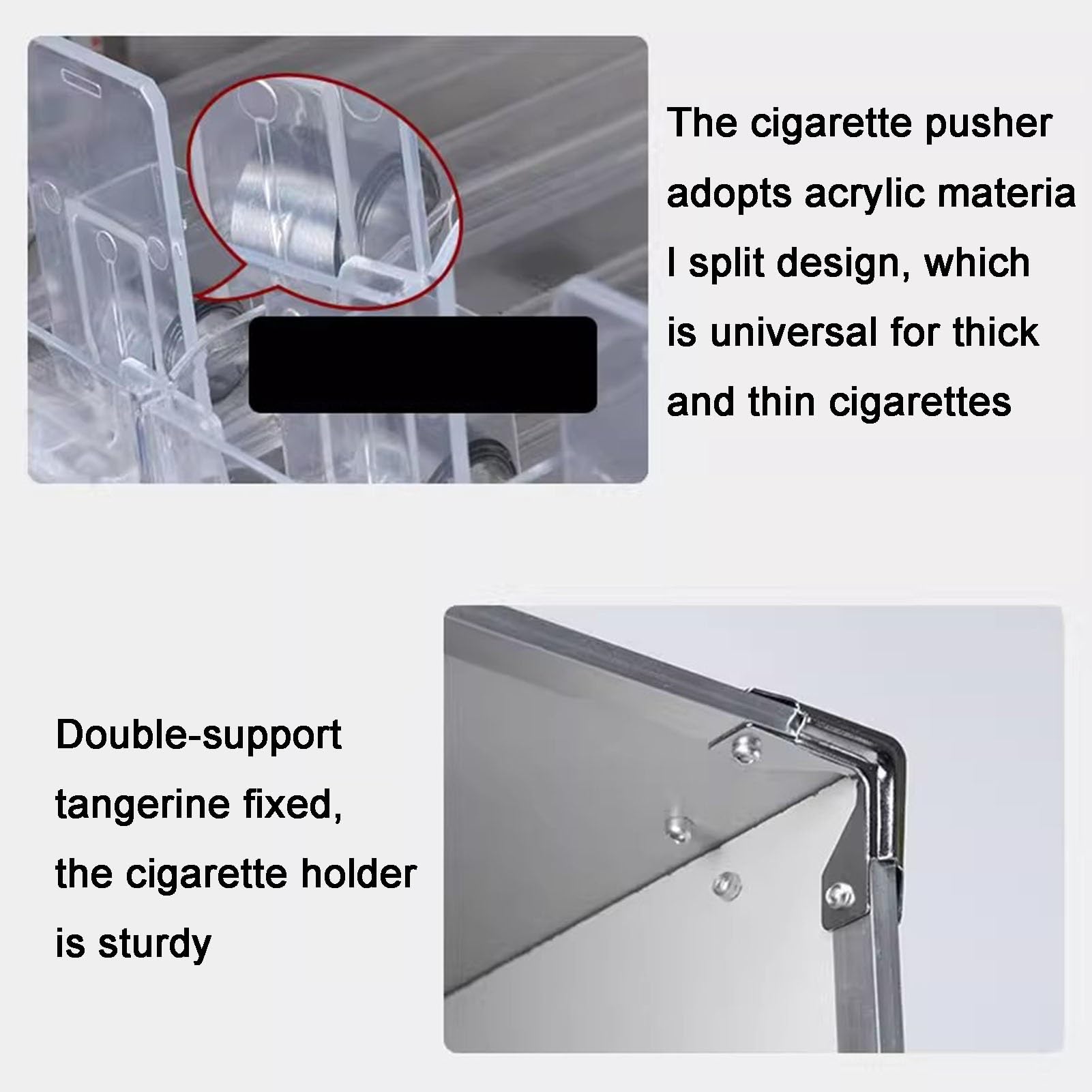 XPLKQXE Portasigarette Rettangolare, Espositore per Sigarette con Spingisigarette Automatico, Espositore Portatile per Scatole di Fiammiferi, Scaffale Organizzatore(45x29x93cm)
