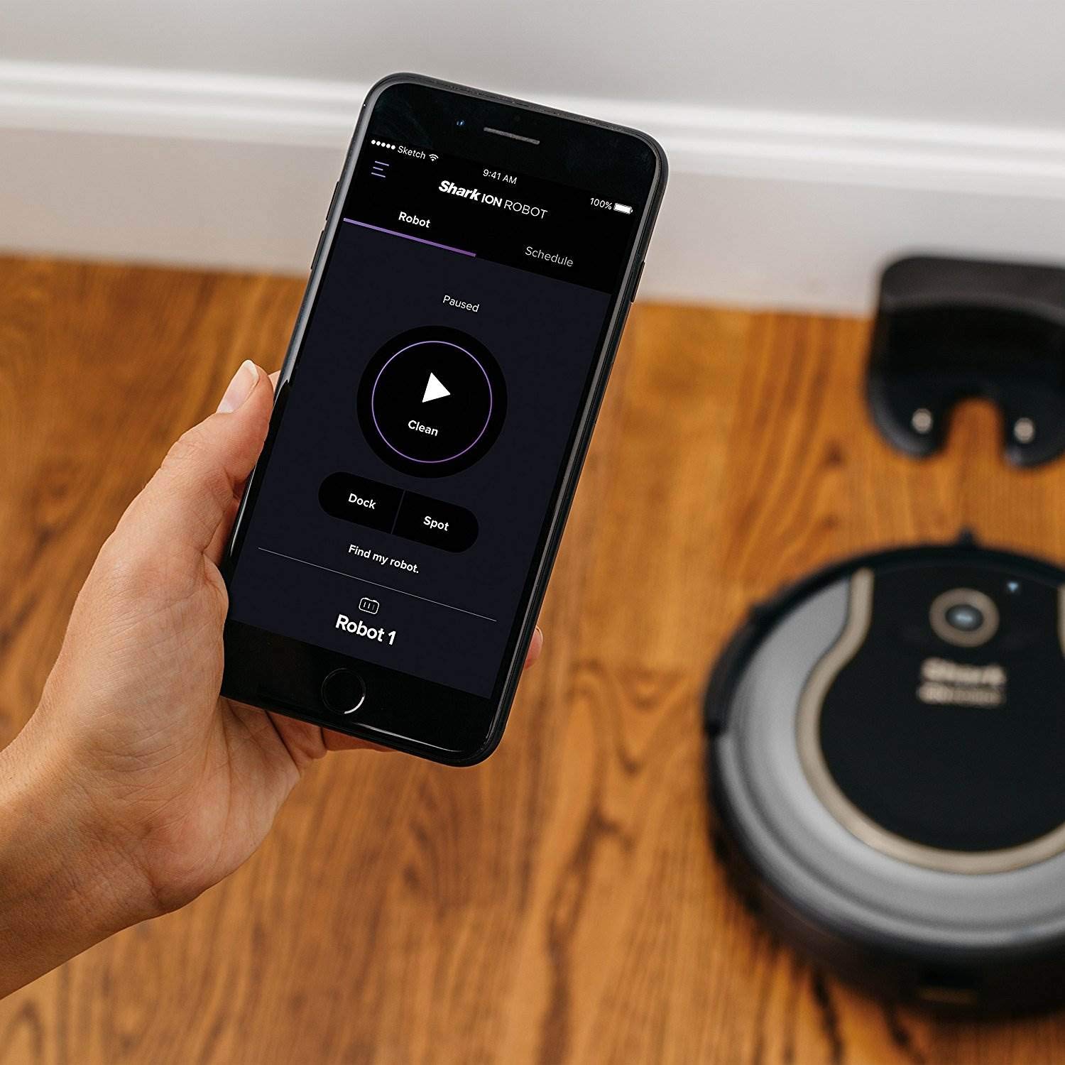 SharkION Robot Vacuum, Smoke/Ash, RV750 view 2