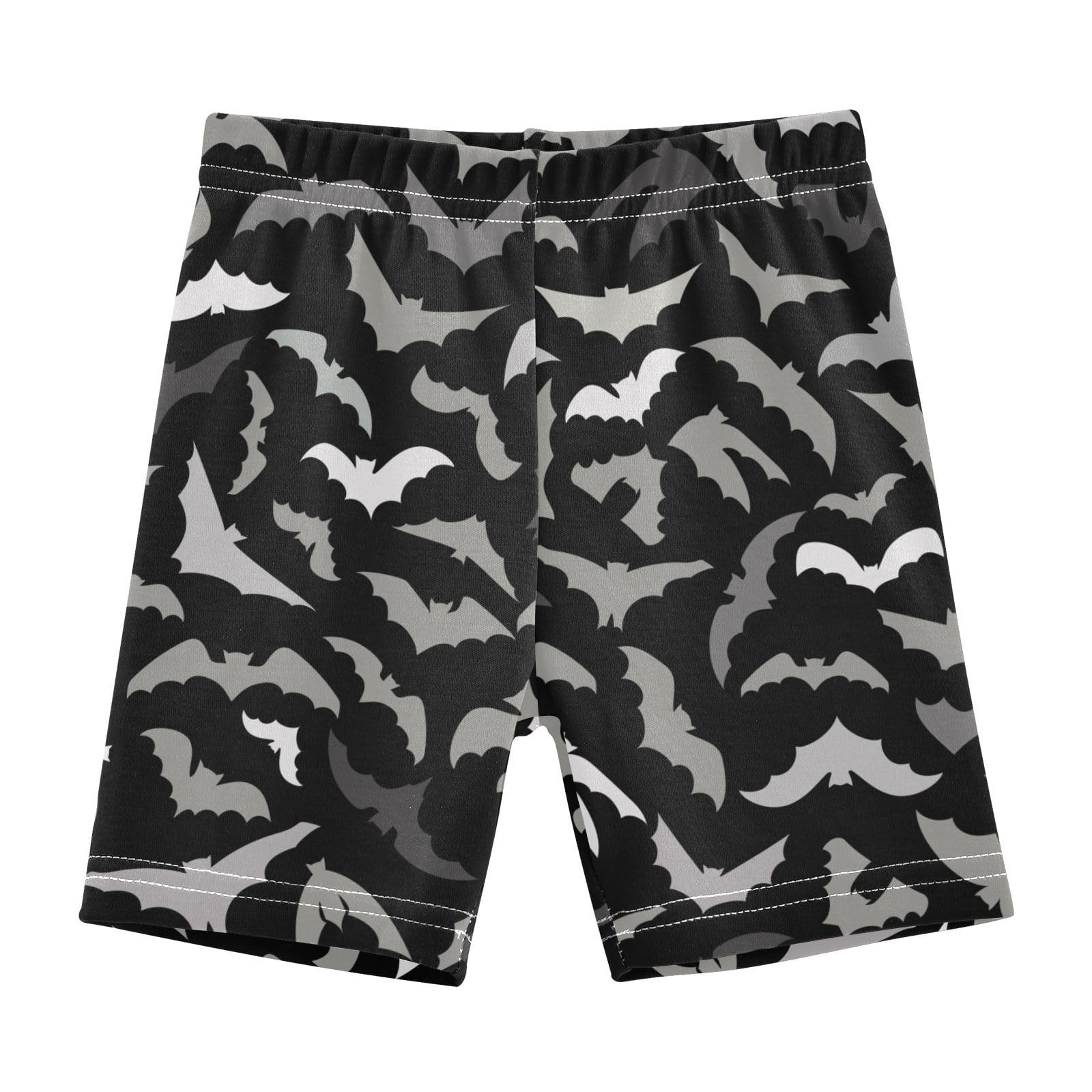 JHKKU Girls Halloween Bats Shorts Cotton Cartwheel Bike Kids Biker Under Dress Dance Short Girl Clothes 5T