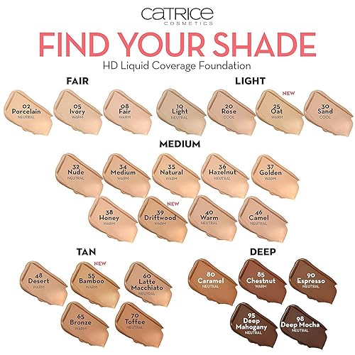 Miniatura 7 de Catrice  Base de cobertura líquida HD  Cobertura alta y natural  Vegano y libre de crueldad.