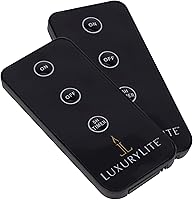 Vista 1 de Luxurylite vela negro 1,5x 3.75Resina Mano Mando a distancia, 2unidades)