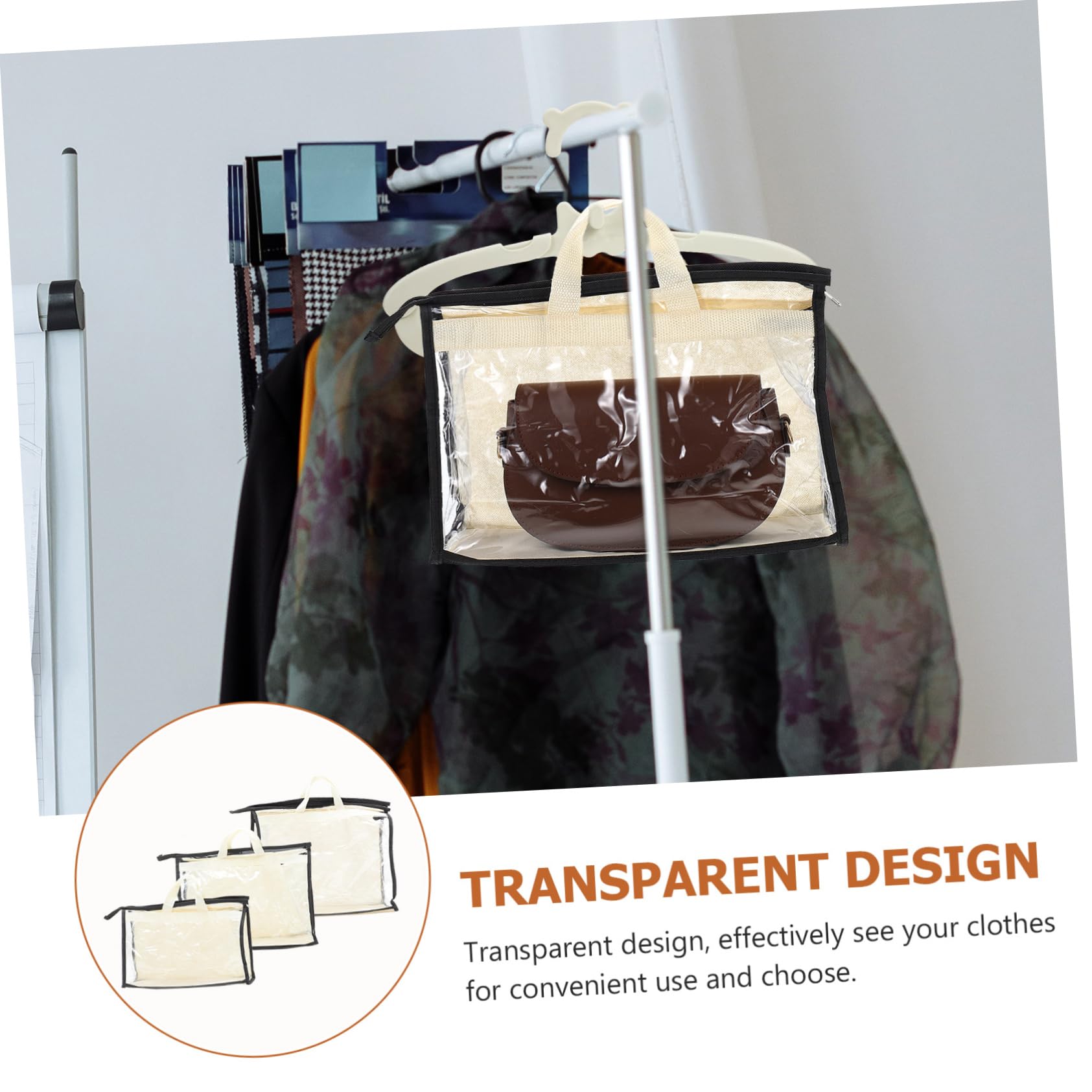 Ciieeo Organizador de Bolsos Transparente de PVC para Armario, 15 Piezas