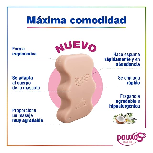Foto 4 de 6 de DOUXO® S3 Calm - Champú sólido para Pieles sensibles - Higiene para Perros y Gatos - Alivia y Protege