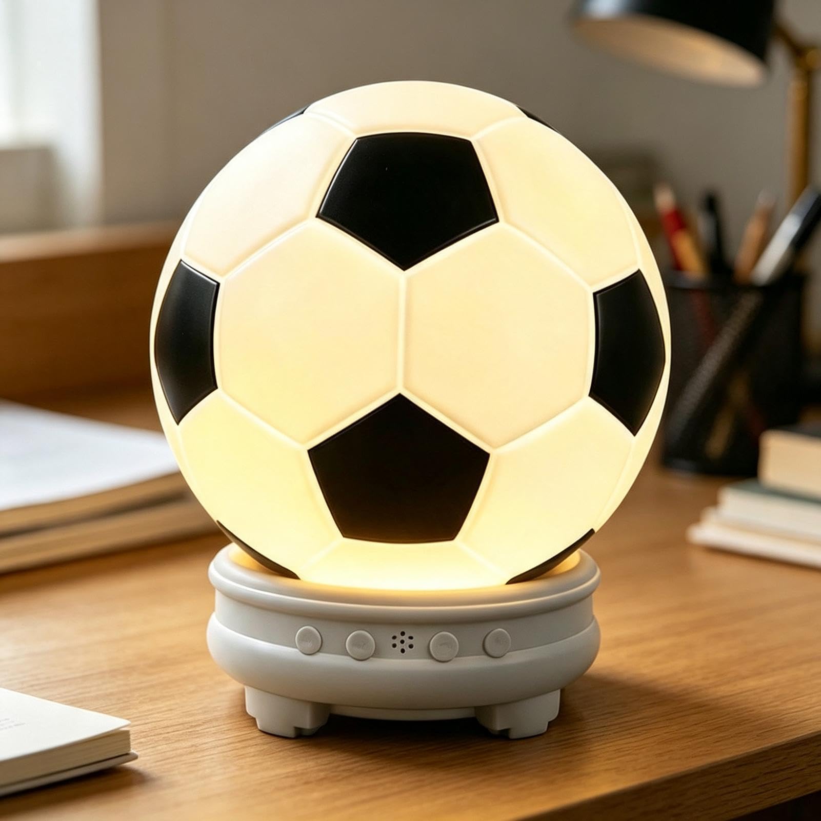 Altoparlanti Wireless Portatili Lampada Notturna Sportiva a Forma di | Diffusore Portatile Wireless per Casa Ufficio Bar del Pallone