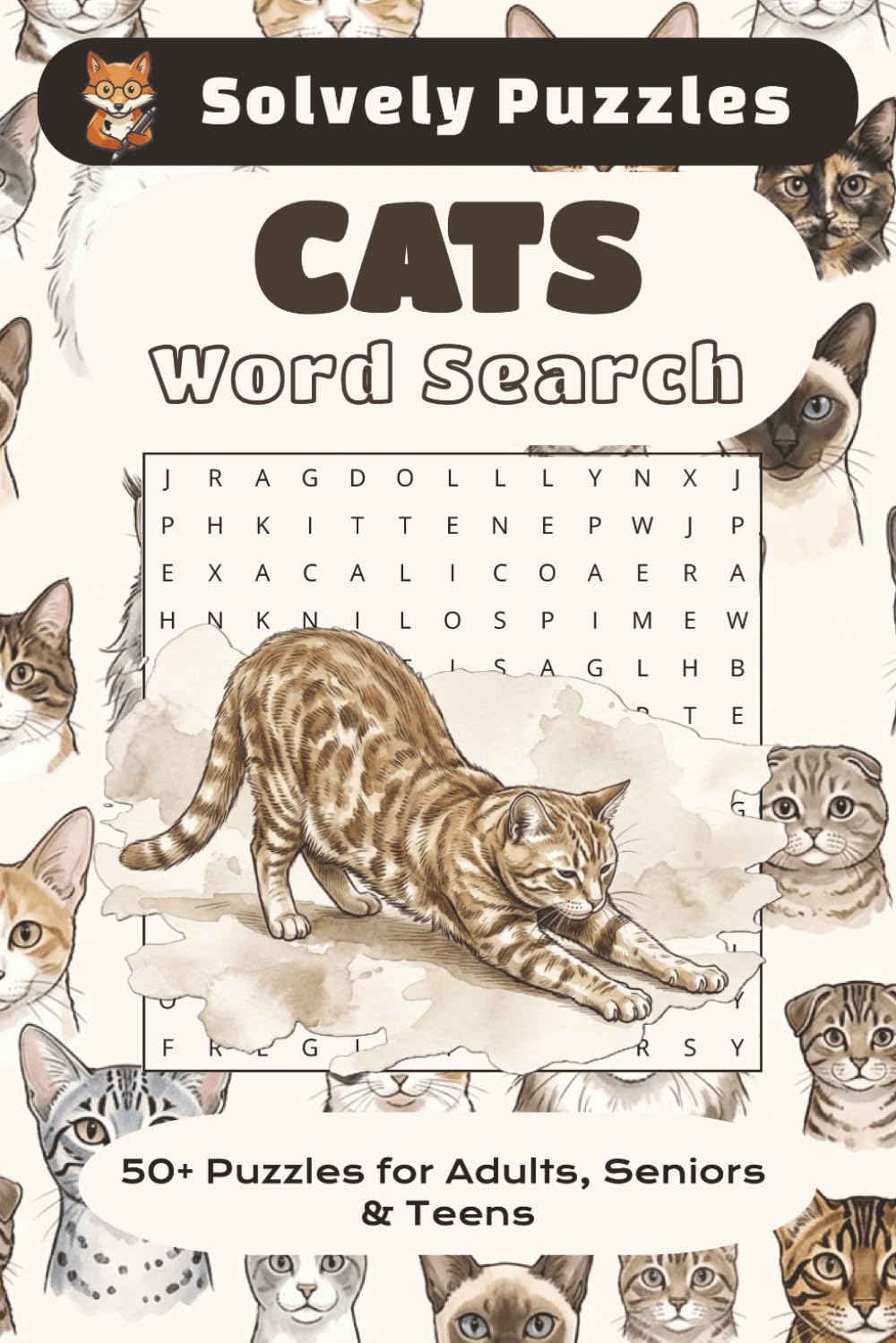 Dog Word Search Puzzle Book: Word Searches with Easy to Read Print about Cats, Cat Breed, All Things Cat Related and More | 6x9 inches, 110 pages | ... Gift for Vacations, Holidays and Free Time
