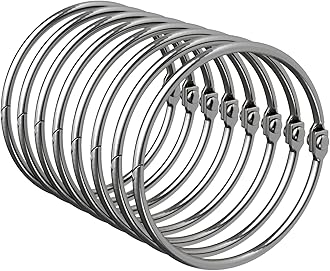 Shower Curtain Rings, Bathway Shower Curtain Hooks Anti-Drop Shower Rings for Curtain, Metal Shower Curtain Rings Rust Proof, Chrome Shower Hooks for Shower Curtain Rod, Shower Rod Hook 12Pcs