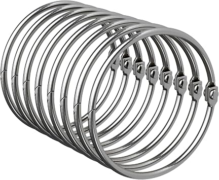 Bathway Shower Curtain Rings, Bathway Shower Curtain Hooks Anti-Drop Shower Rings for Curtain, Metal Shower Curtain Rings Rust Proof, Chrome Shower Hooks for Shower Curtain Rod, Shower Rod Hook 12Pcs